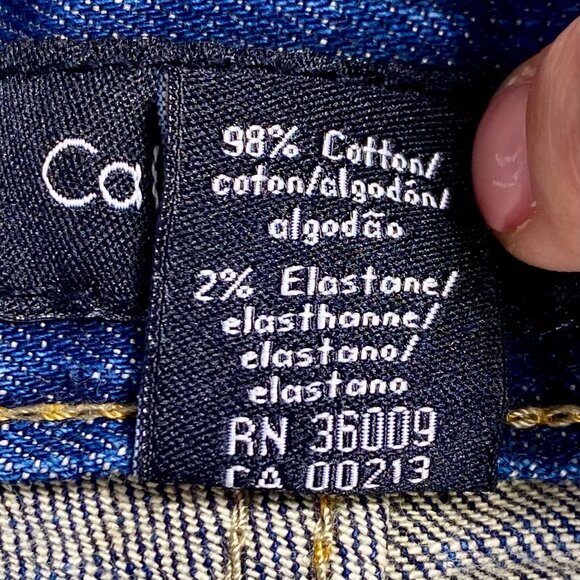 Calvin Klein Jeans Women's Size 8 Lean Bootcut Dark Wash Flap Pocket EUC - Picture 15 of 15